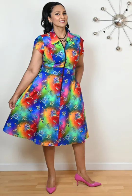 Marie - Rainbow Odyssey - Space Dress sold by Cherry Velvet