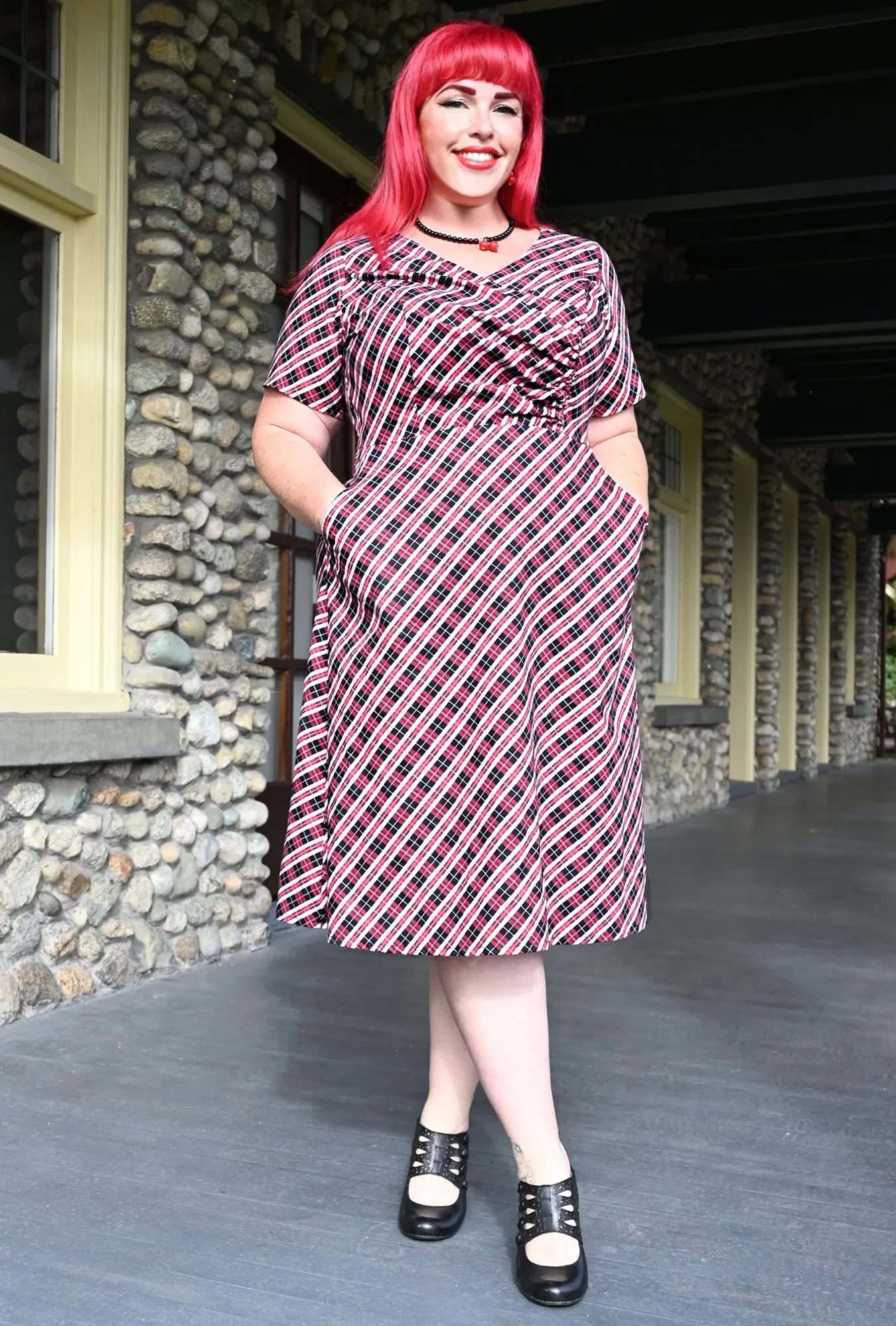 Hazel - S'tartan Something - Plaid Dress - only M left sold by Cherry Velvet product image thumbnail 2