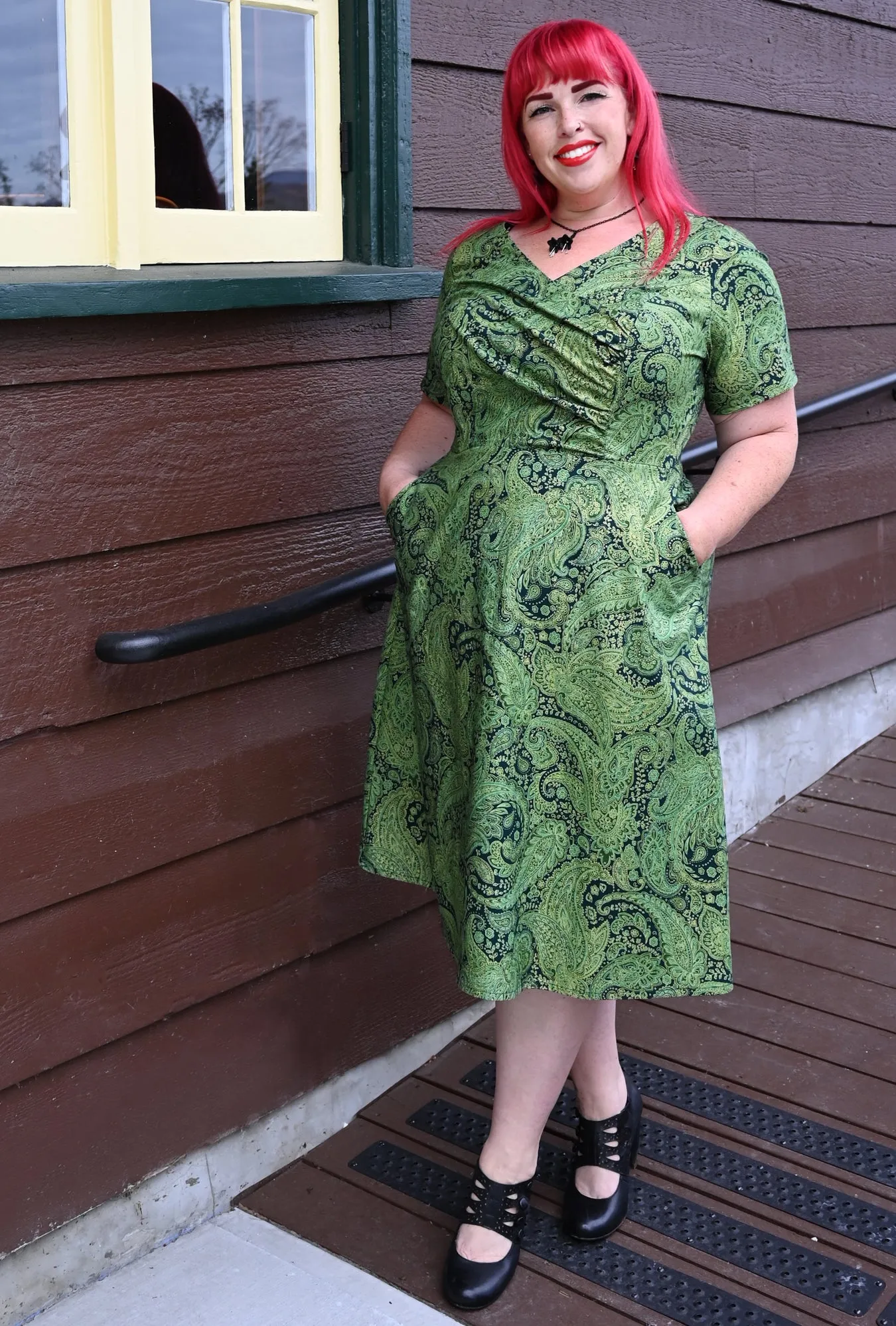 Hazel - Peridot Promises - Paisley Dress sold by Cherry Velvet product image thumbnail 2