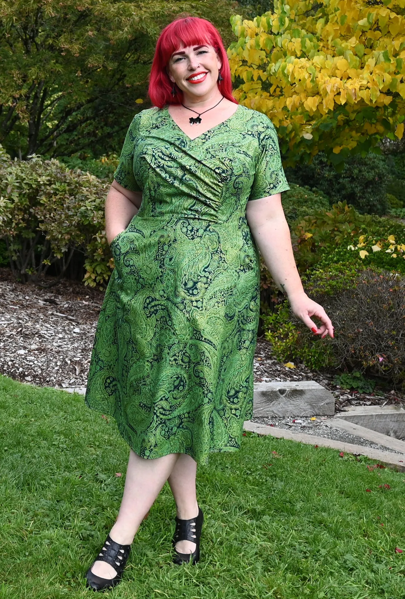 Hazel - Peridot Promises - Paisley Dress sold by Cherry Velvet product image thumbnail 3