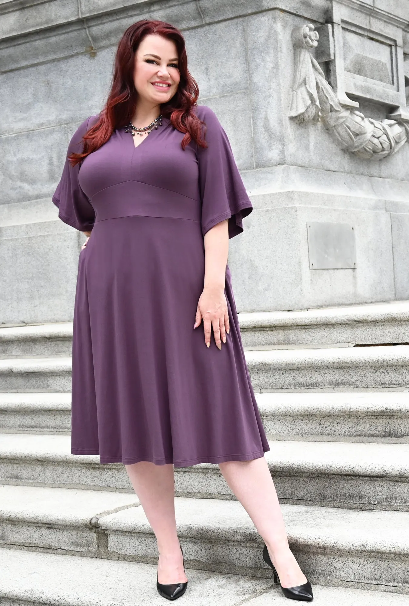 Joy Dress - Mauve Bamboo Knit sold by Cherry Velvet product image thumbnail 2