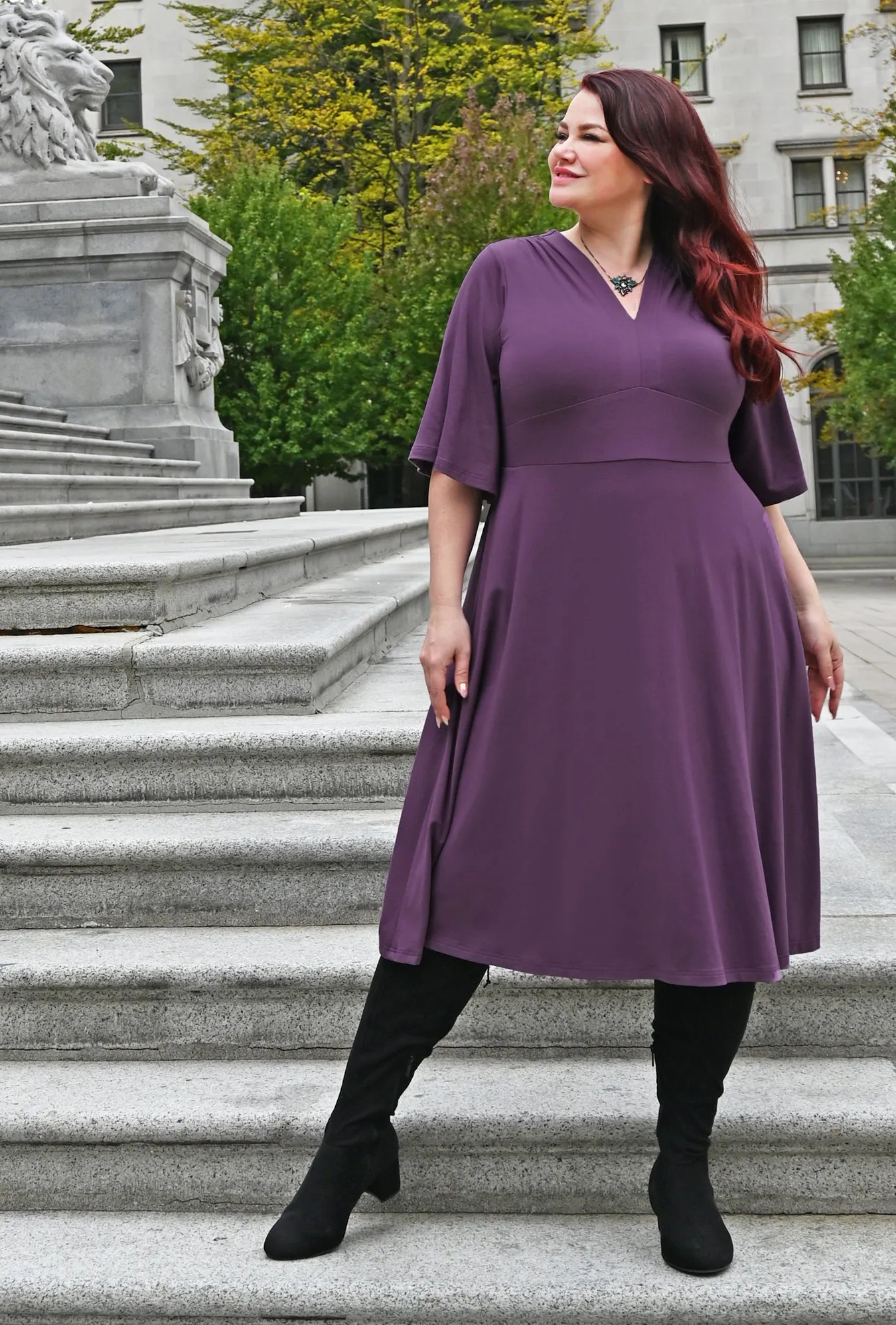 Joy Dress - Mauve Bamboo Knit sold by Cherry Velvet product image thumbnail 4