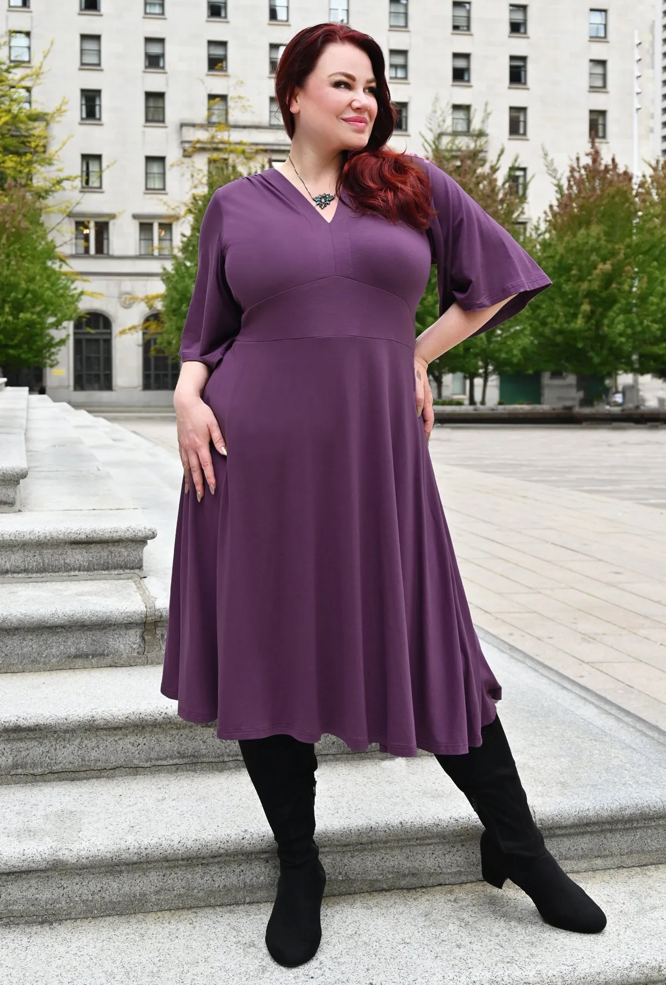 Joy Dress - Mauve Bamboo Knit sold by Cherry Velvet product image thumbnail 5