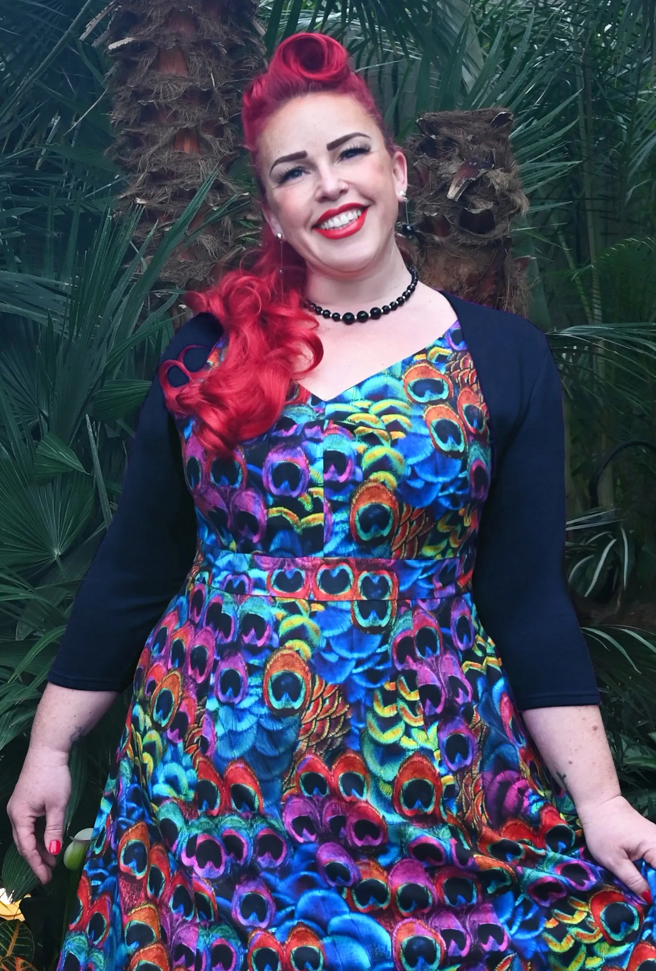 Elizabeth Dress - Pretty in Plumage - Peacock Dress sold by Cherry Velvet product image thumbnail 4