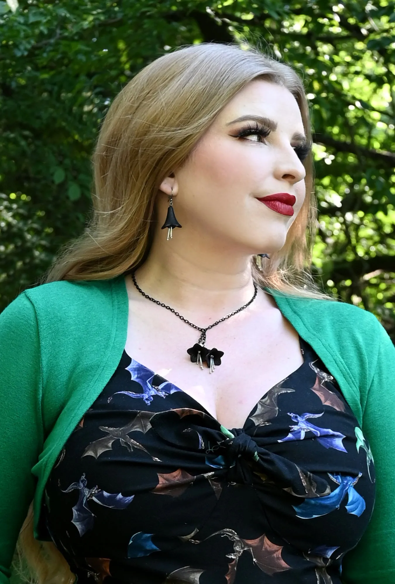 Dark Garden - Necklace and Earrings Set sold by Cherry Velvet product image thumbnail 2