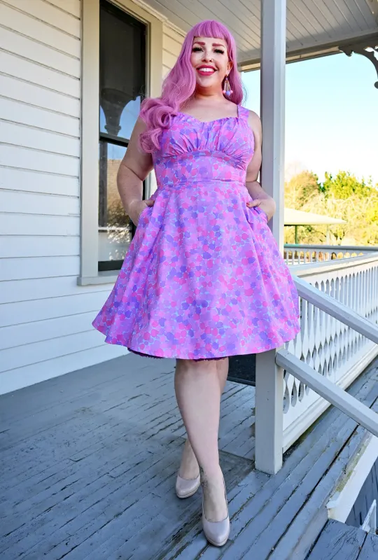 Sookie - Bubble Gum Sky - Pink Geometric Dress sold by Cherry Velvet