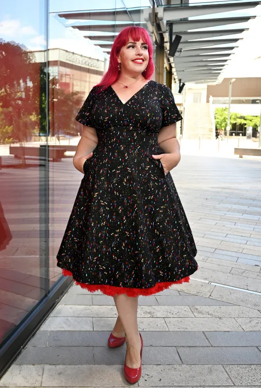Penelope - Confetti Couture - Metallic Sprinkles Dress made by Cherry Velvet