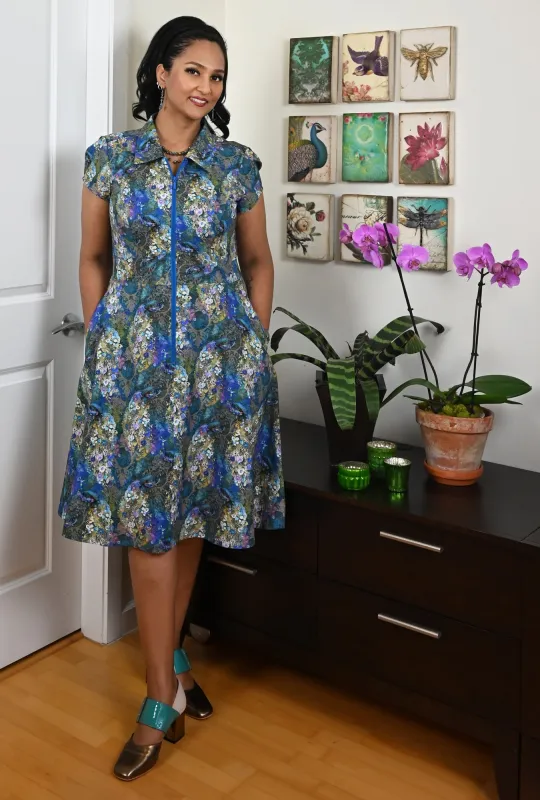 Marie - In Full Plume - Peacock Dress sold by Cherry Velvet