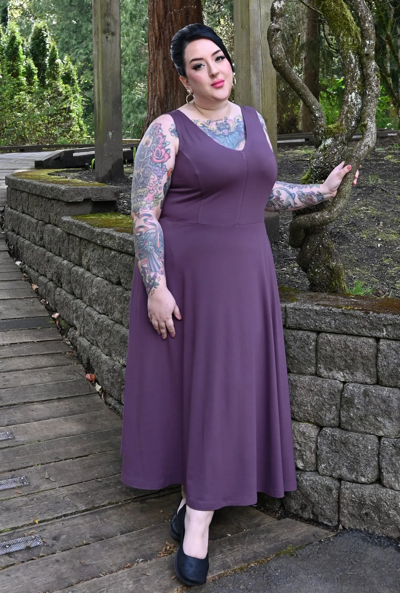 Charlie Dress - Mauve Bamboo Knit sold by Cherry Velvet product image thumbnail 4