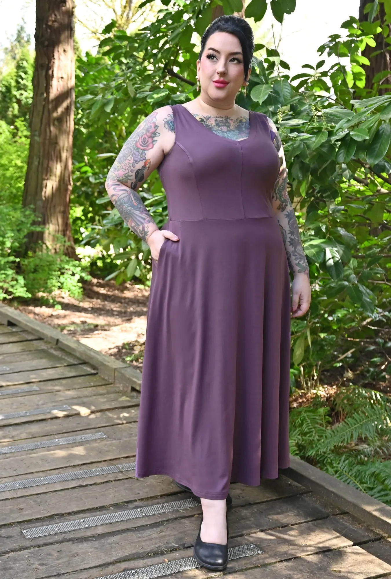 Charlie Dress - Mauve Bamboo Knit sold by Cherry Velvet product image thumbnail 3