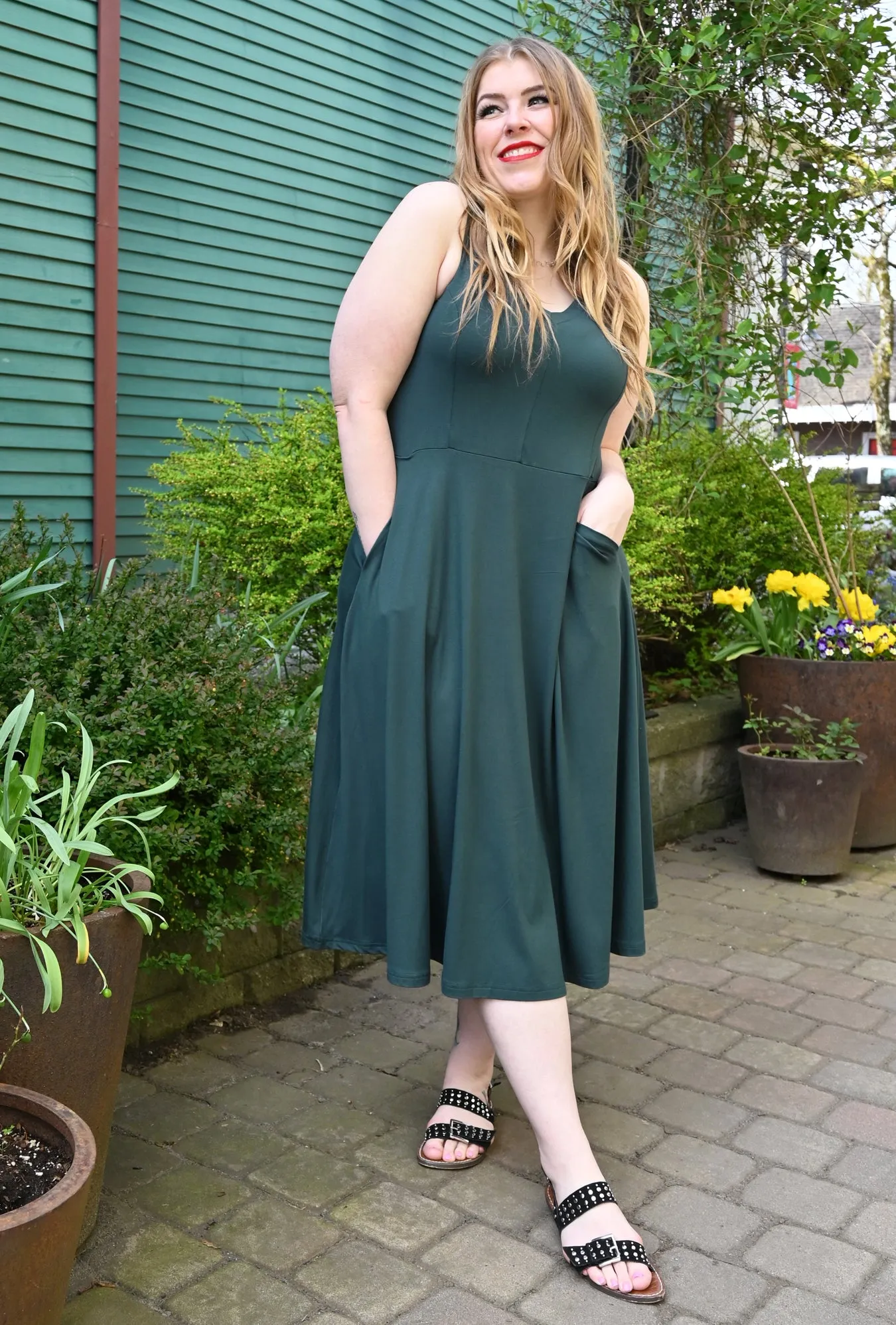 Charlie Dress - Rainforest Bamboo Knit sold by Cherry Velvet product image thumbnail 3