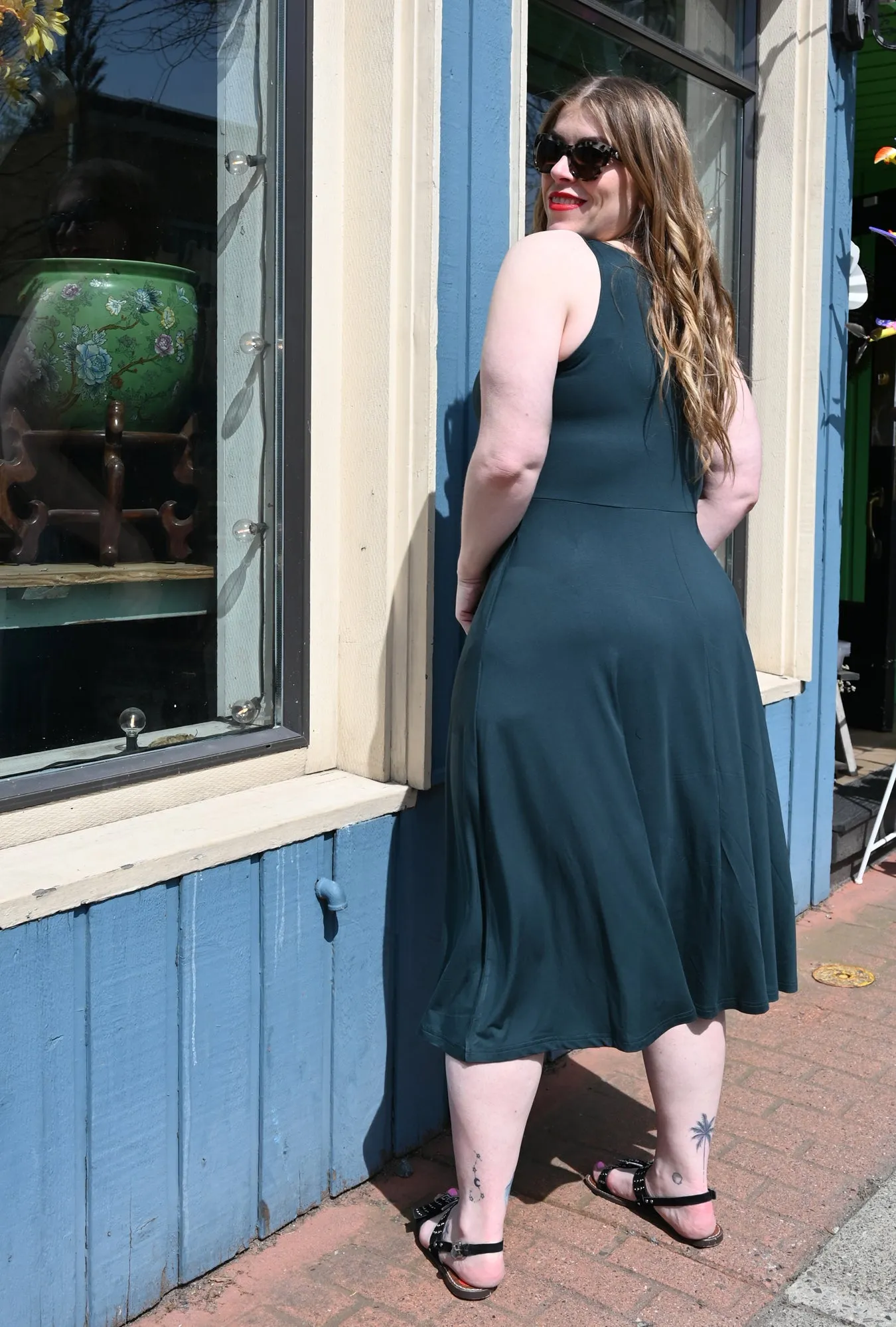 Charlie Dress - Rainforest Bamboo Knit sold by Cherry Velvet product image thumbnail 2