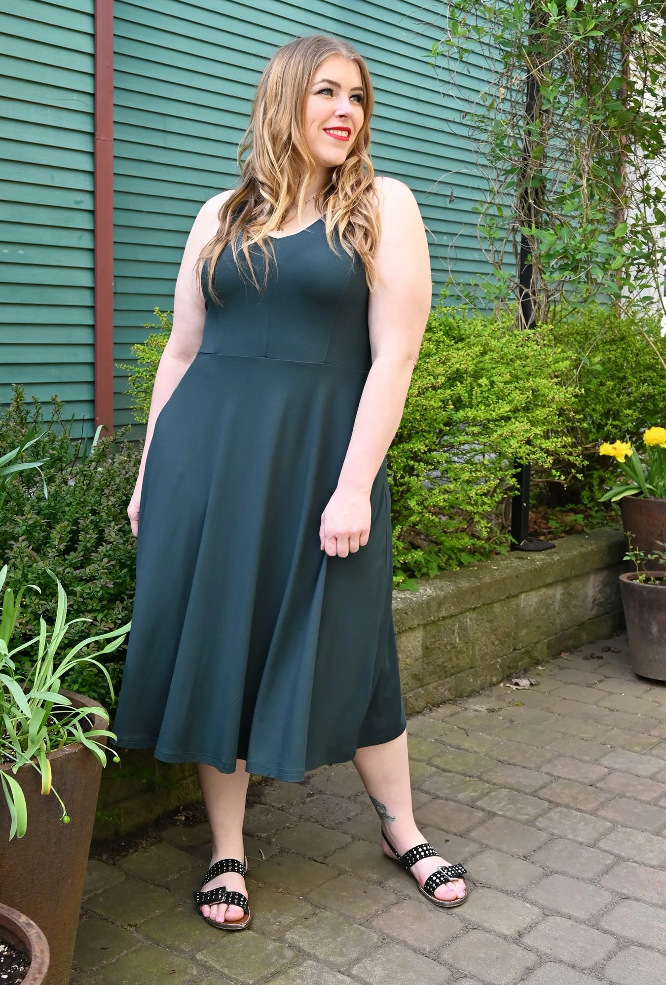 Charlie Dress - Rainforest Bamboo Knit sold by Cherry Velvet product image thumbnail 4