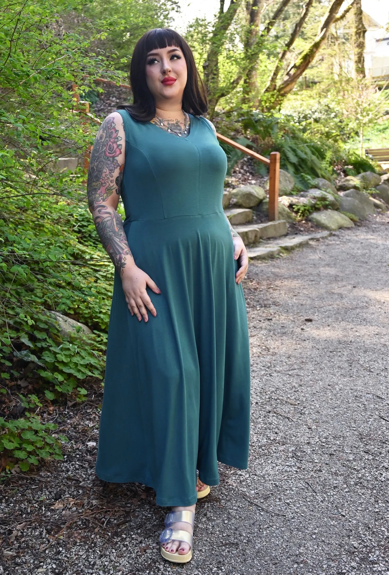 Charlie Dress - Wave Bamboo Knit sold by Cherry Velvet