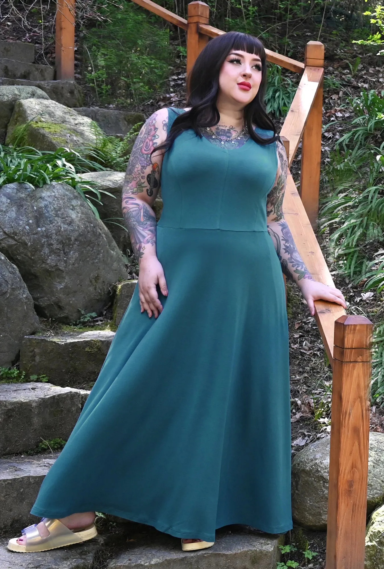 Charlie Dress - Wave Bamboo Knit sold by Cherry Velvet product image thumbnail 2