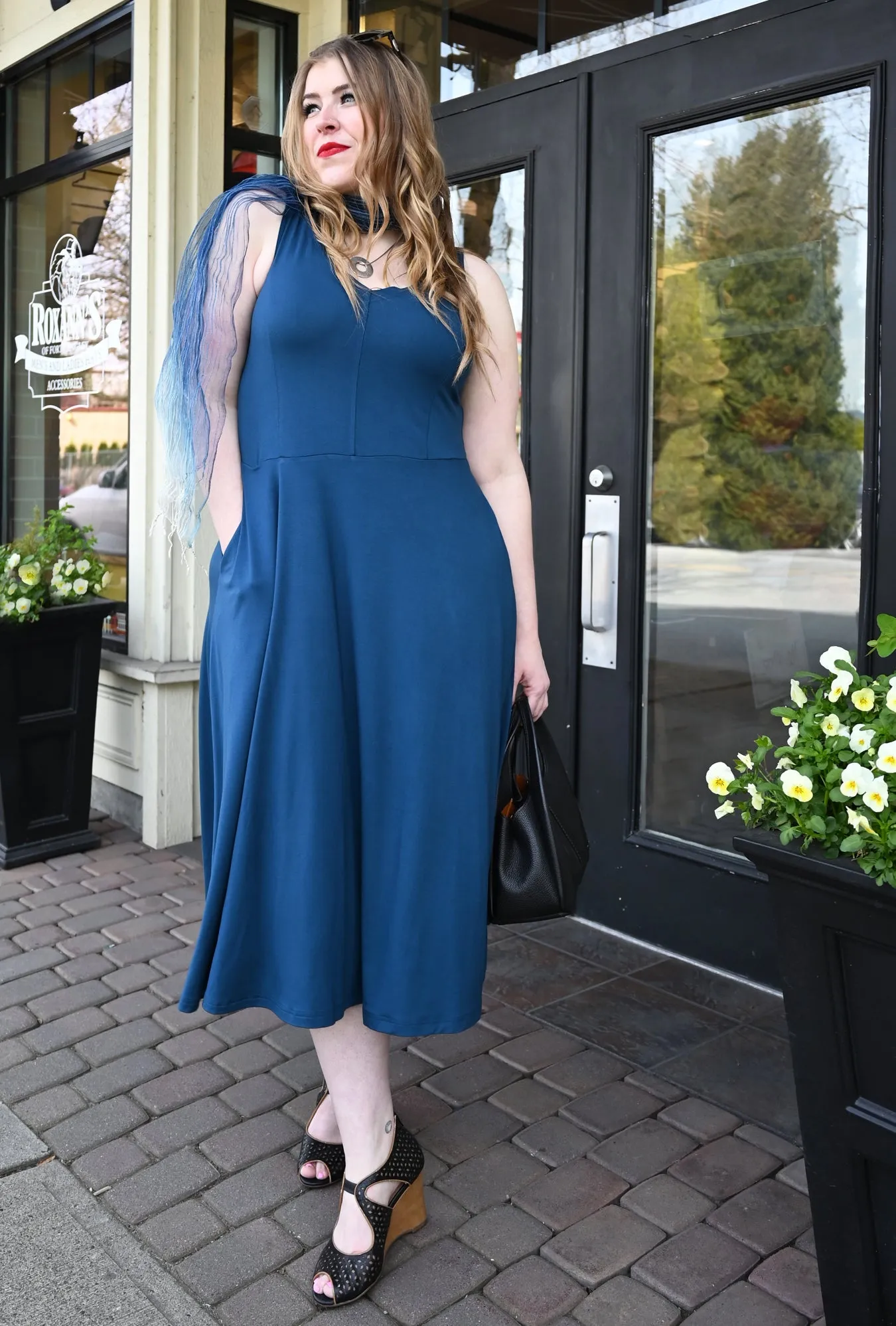 Charlie Dress - Admiral Bamboo Knit sold by Cherry Velvet