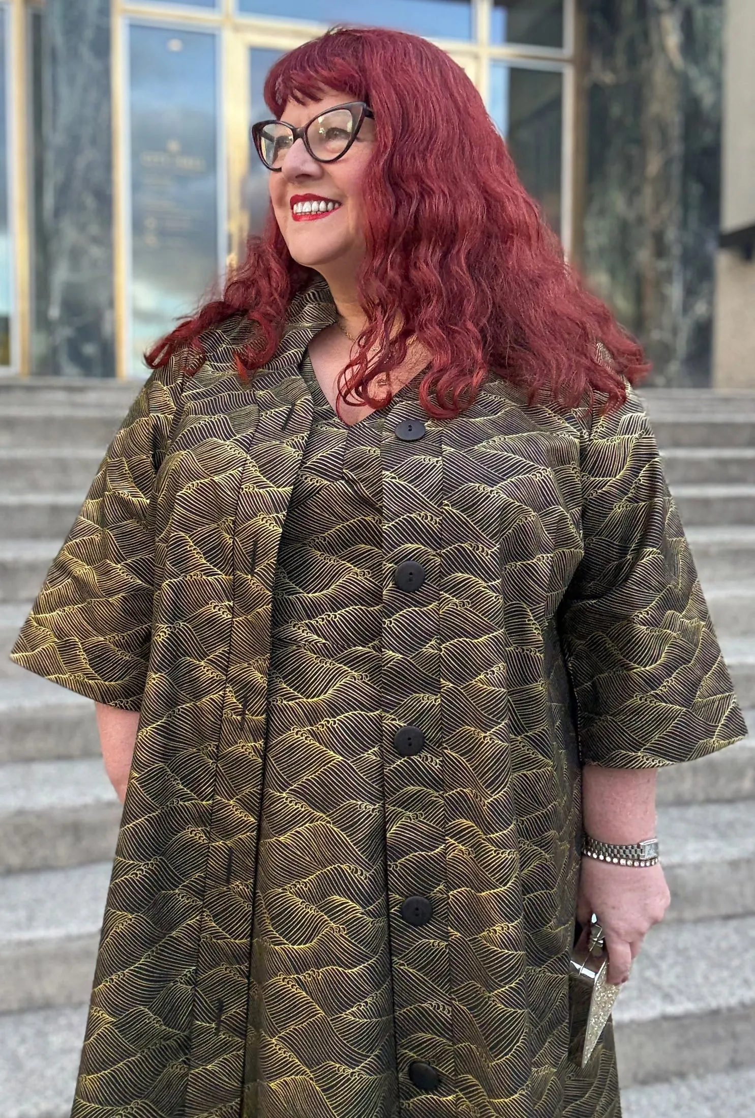 Kate - Gilded Tide - Retro Coat Dress sold by Cherry Velvet product image thumbnail 4