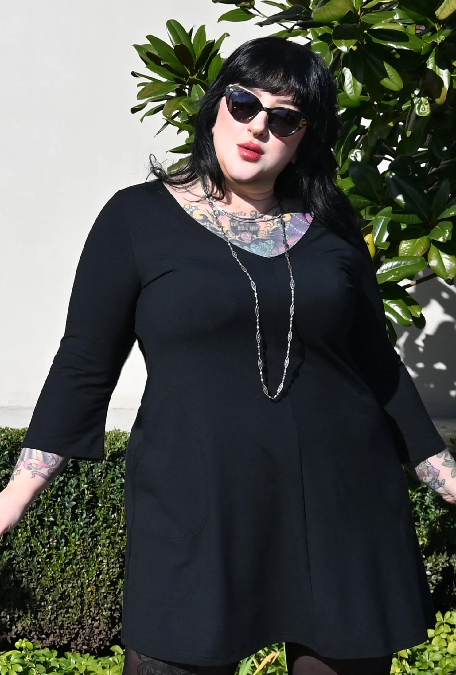 Robin Tunic Dress - Black Bamboo Knit sold by Cherry Velvet product image thumbnail 4