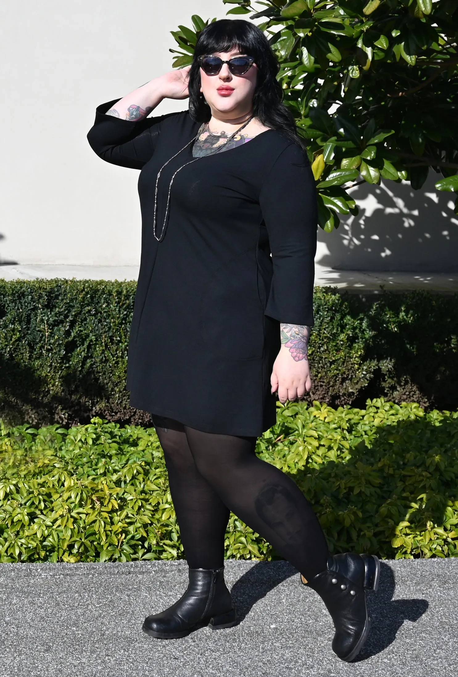 Robin Tunic Dress - Black Bamboo Knit sold by Cherry Velvet product image thumbnail 2