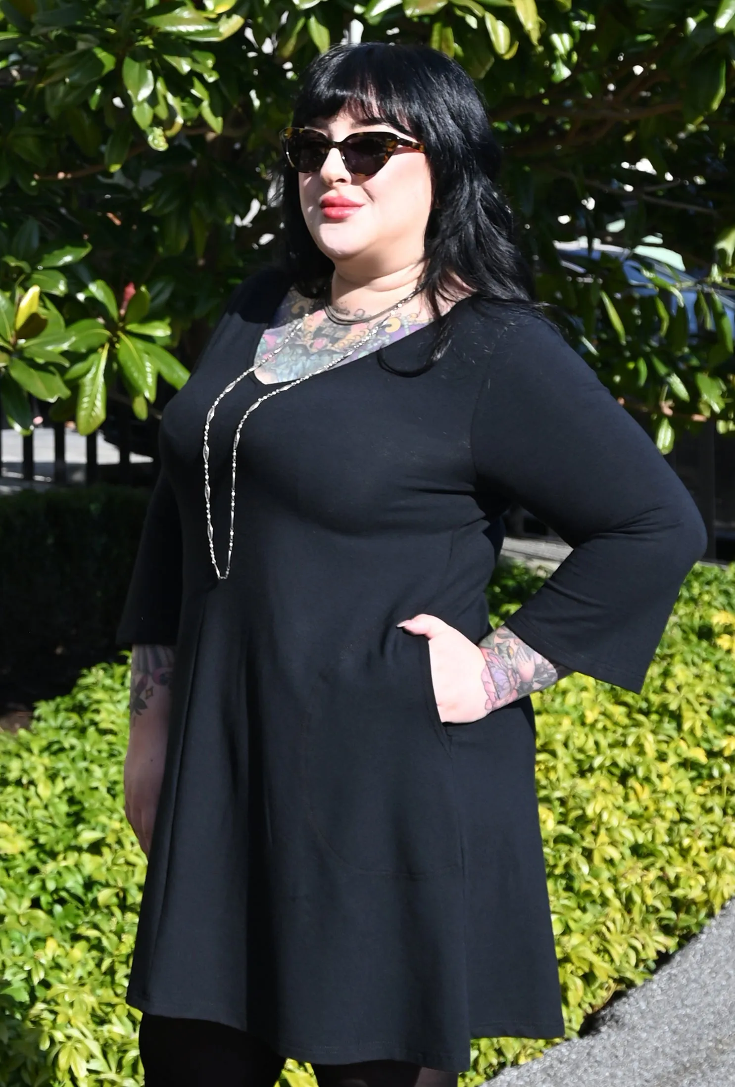 Robin Tunic Dress - Black Bamboo Knit sold by Cherry Velvet product image thumbnail 5