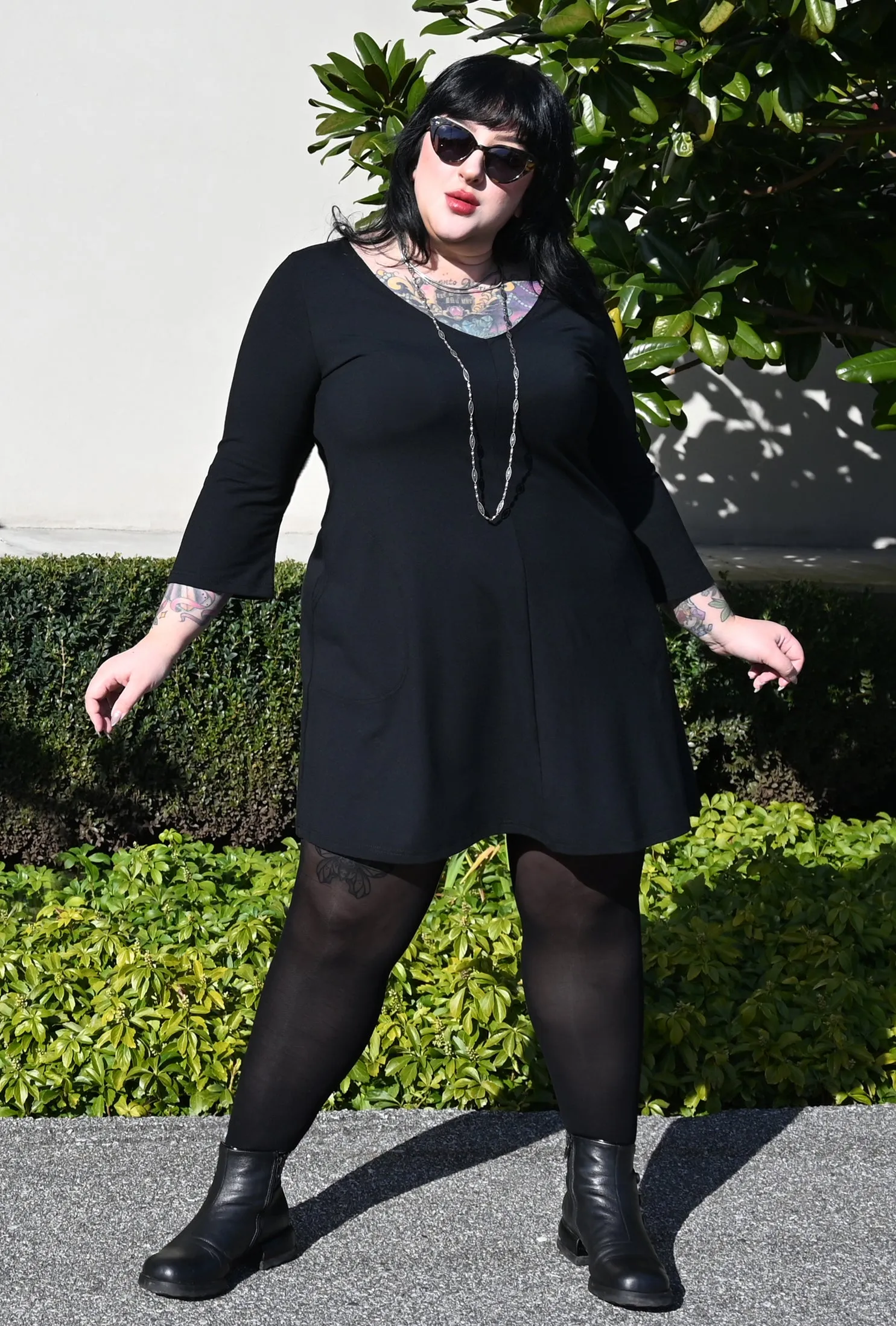 Robin Tunic Dress - Black Bamboo Knit sold by Cherry Velvet product image thumbnail 3