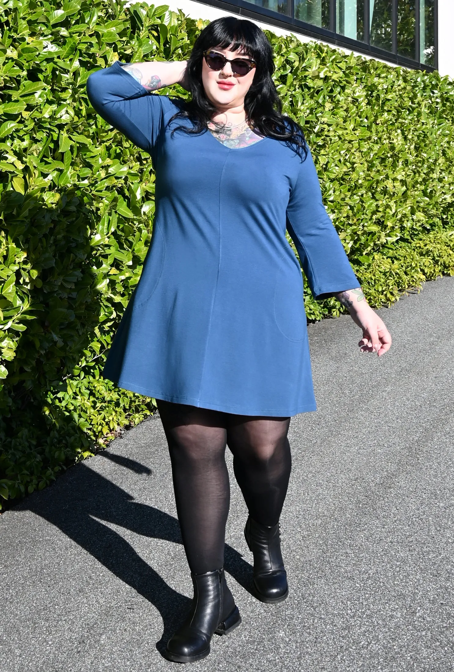 Robin Tunic Dress - Admiral Bamboo Knit sold by Cherry Velvet product image thumbnail 3