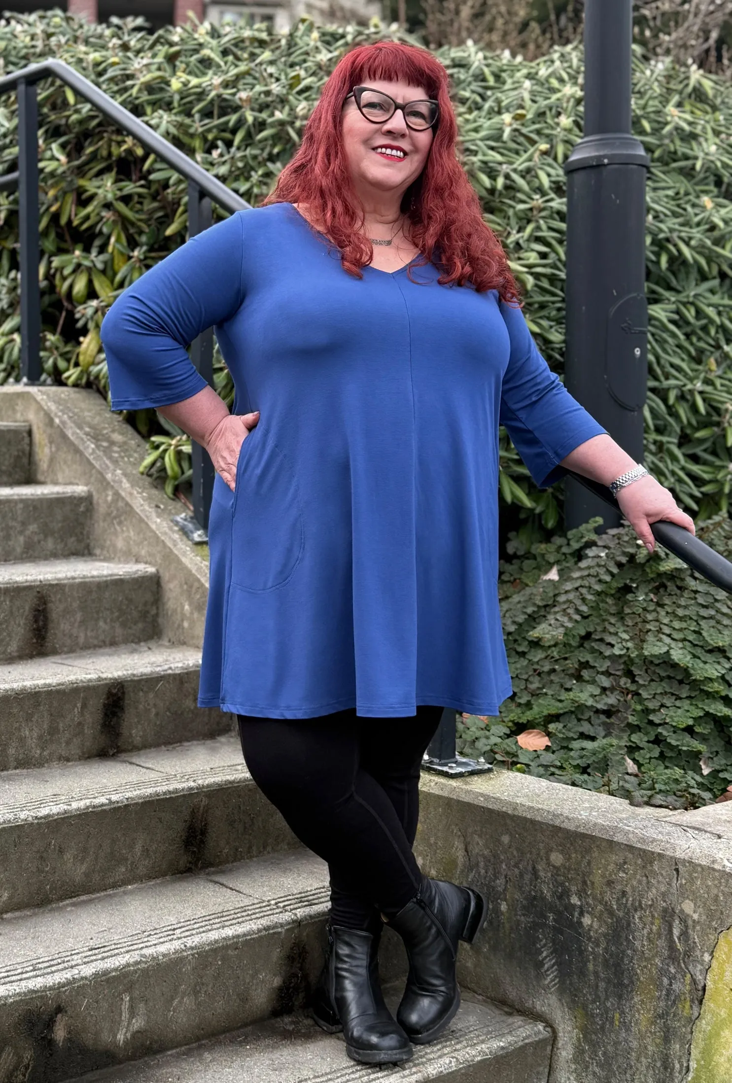 Robin Tunic Dress - Twilight Bamboo Knit sold by Cherry Velvet product image thumbnail 2