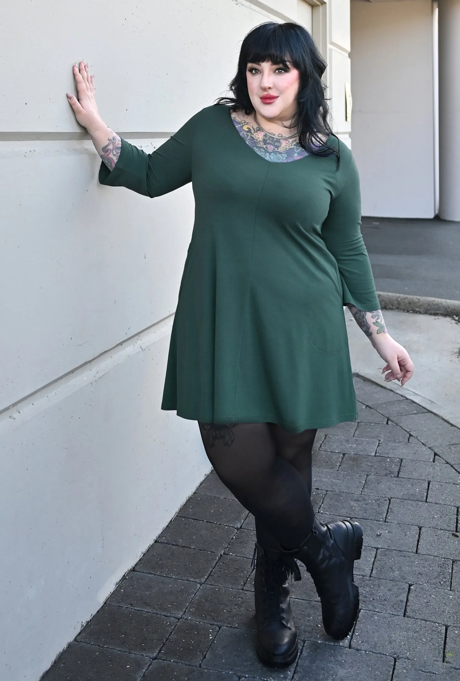 Robin Tunic Dress - Rainforest Bamboo Knit sold by Cherry Velvet product image thumbnail 3