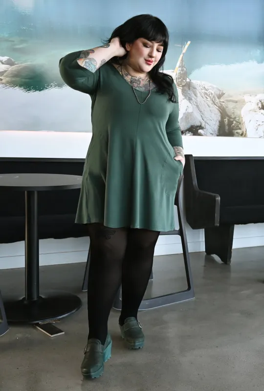 Robin Tunic Dress - Rainforest Bamboo Knit made by Cherry Velvet