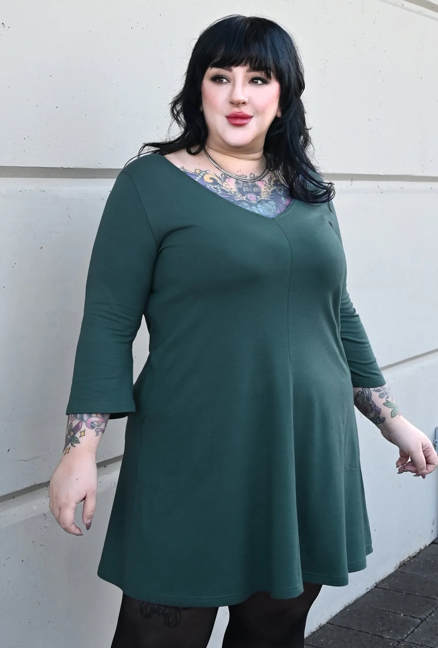 Robin Tunic Dress - Rainforest Bamboo Knit sold by Cherry Velvet product image thumbnail 4