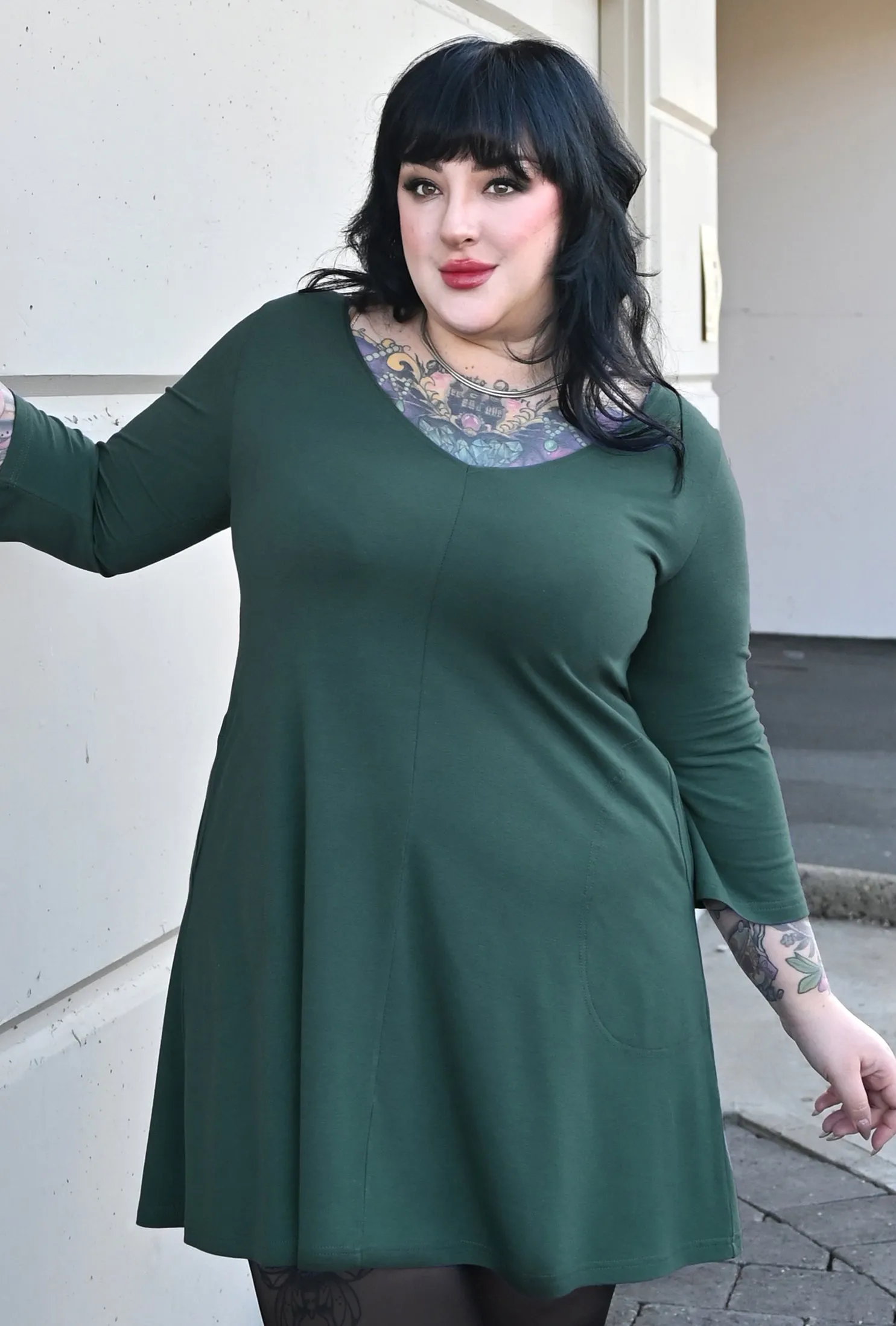 Robin Tunic Dress - Rainforest Bamboo Knit sold by Cherry Velvet product image thumbnail 2