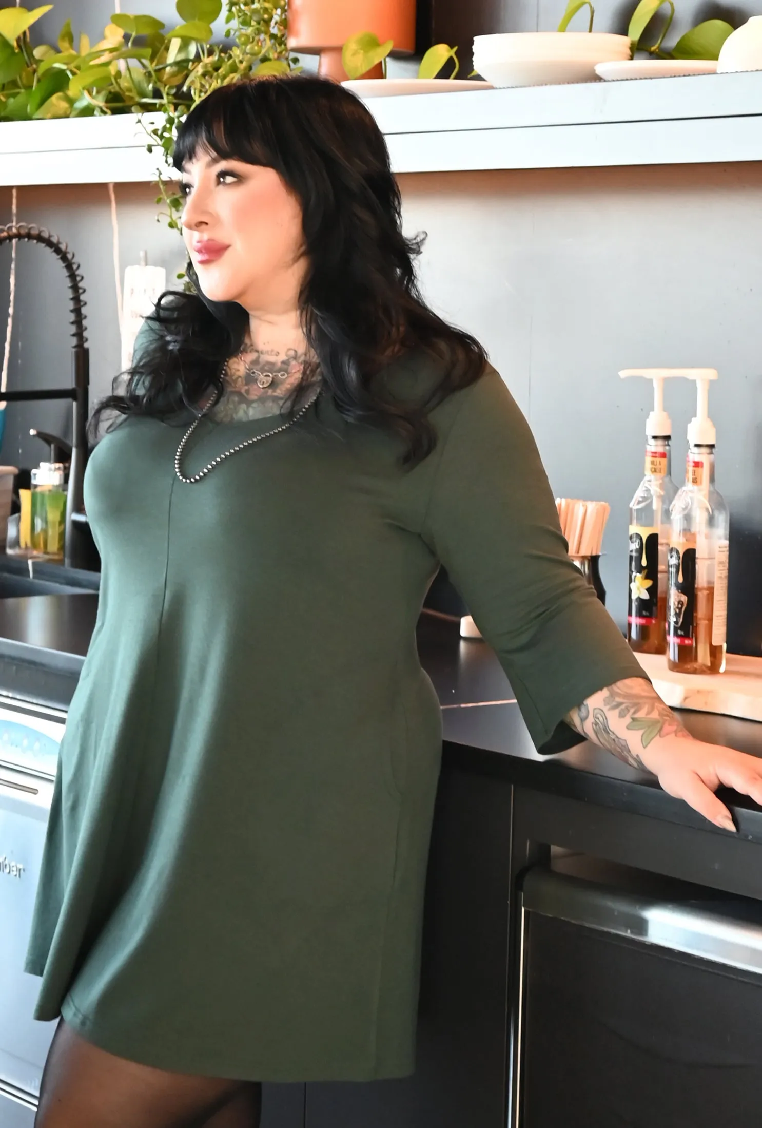 Robin Tunic Dress - Rainforest Bamboo Knit sold by Cherry Velvet product image thumbnail 5