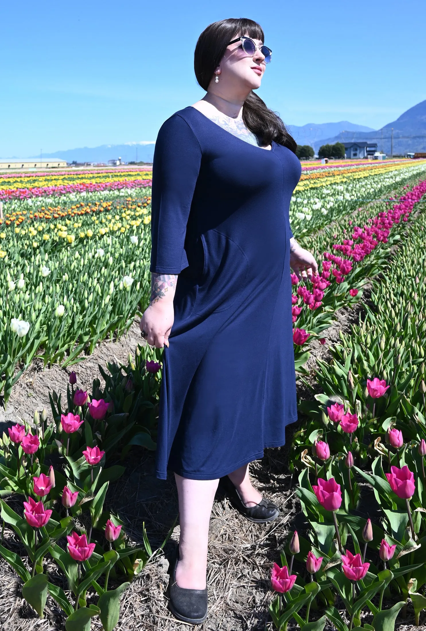 Weekend Dress - Navy Bamboo Knit sold by Cherry Velvet product image thumbnail 5