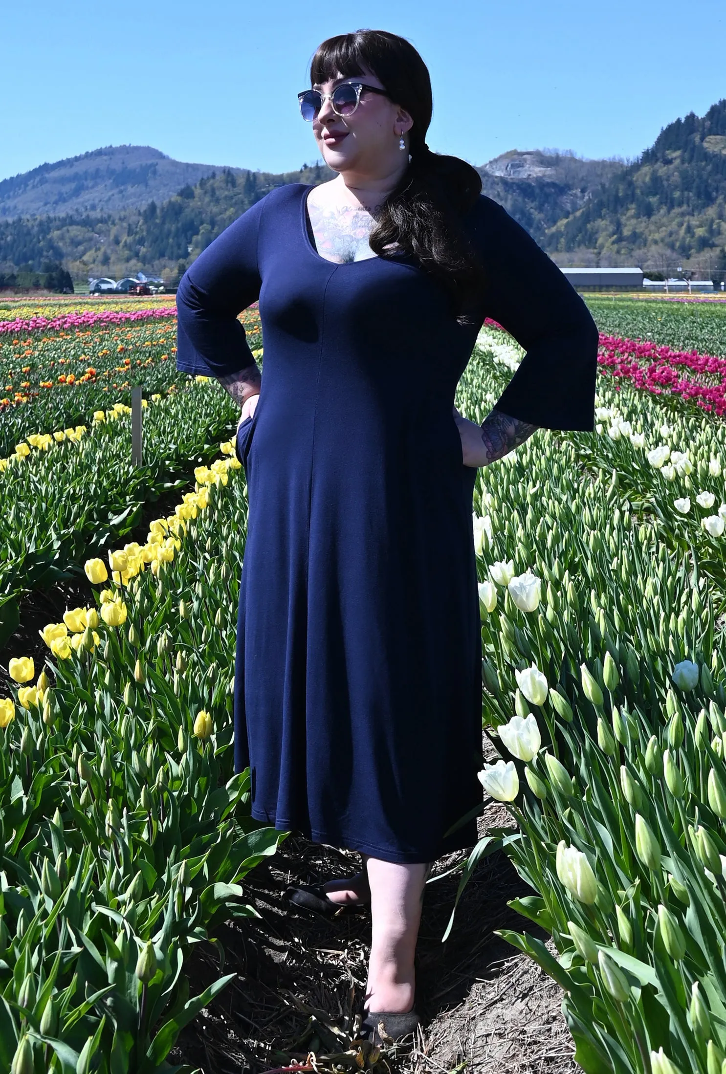 Weekend Dress - Navy Bamboo Knit sold by Cherry Velvet product image thumbnail 4