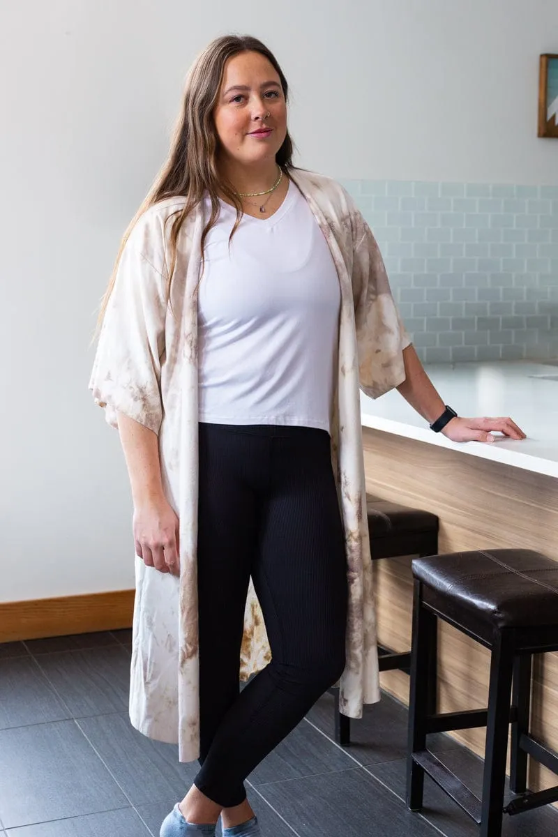 DAUB Kimono Sleeve Robe in Ochre sold by Daub & Design