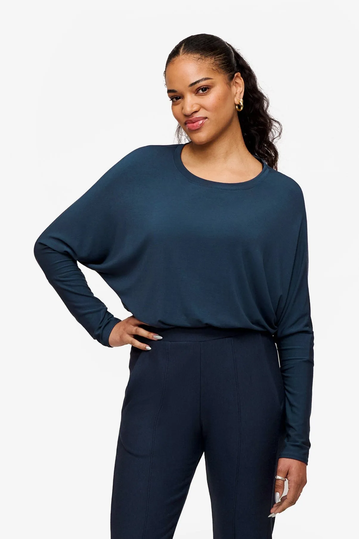 Dolman Longsleeve in Mystique sold by Daub & Design