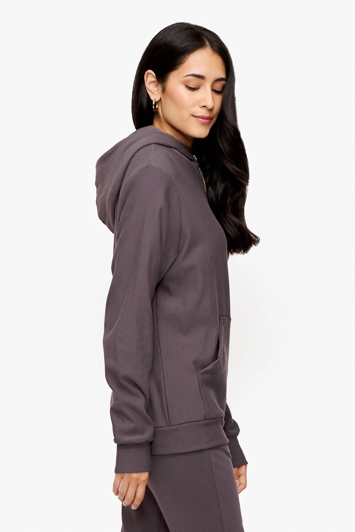 Freedom Full Zip Hoodie in Sparrow sold by Daub & Design product image thumbnail 2