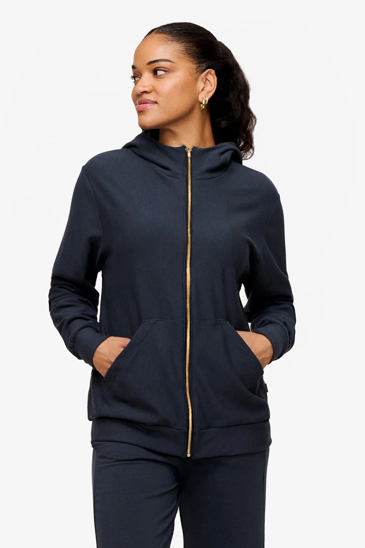 Freedom Full Zip Hoodie in Eclipse sold by Daub & Design product image thumbnail 4