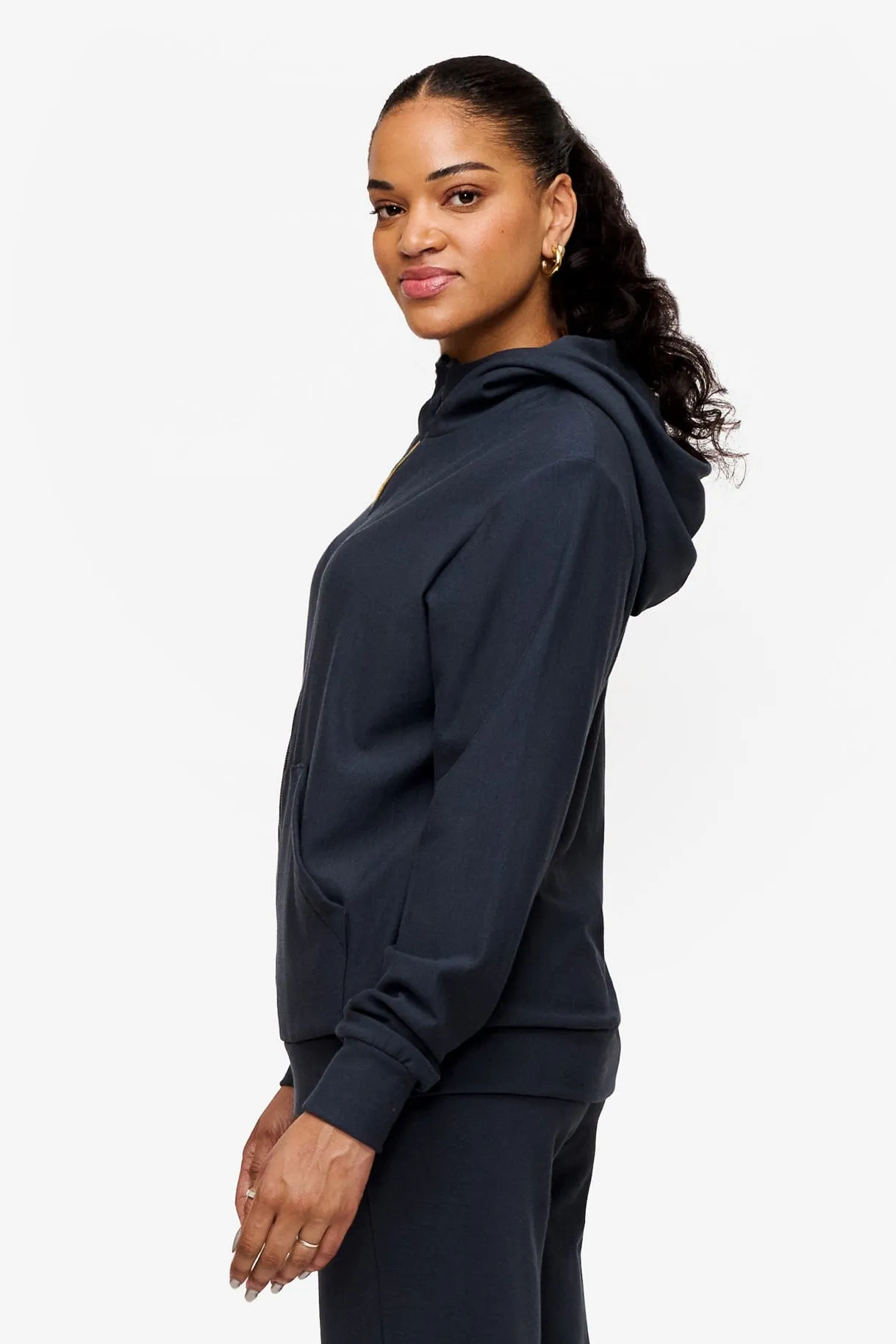 Freedom Full Zip Hoodie in Eclipse sold by Daub & Design product image thumbnail 2