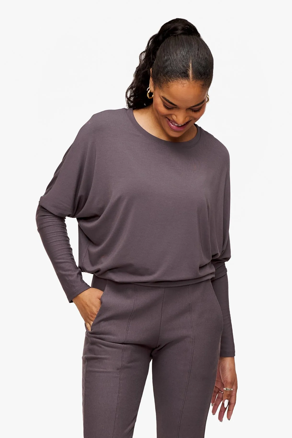 Dolman Longsleeve in Sparrow sold by Daub & Design product image thumbnail 4