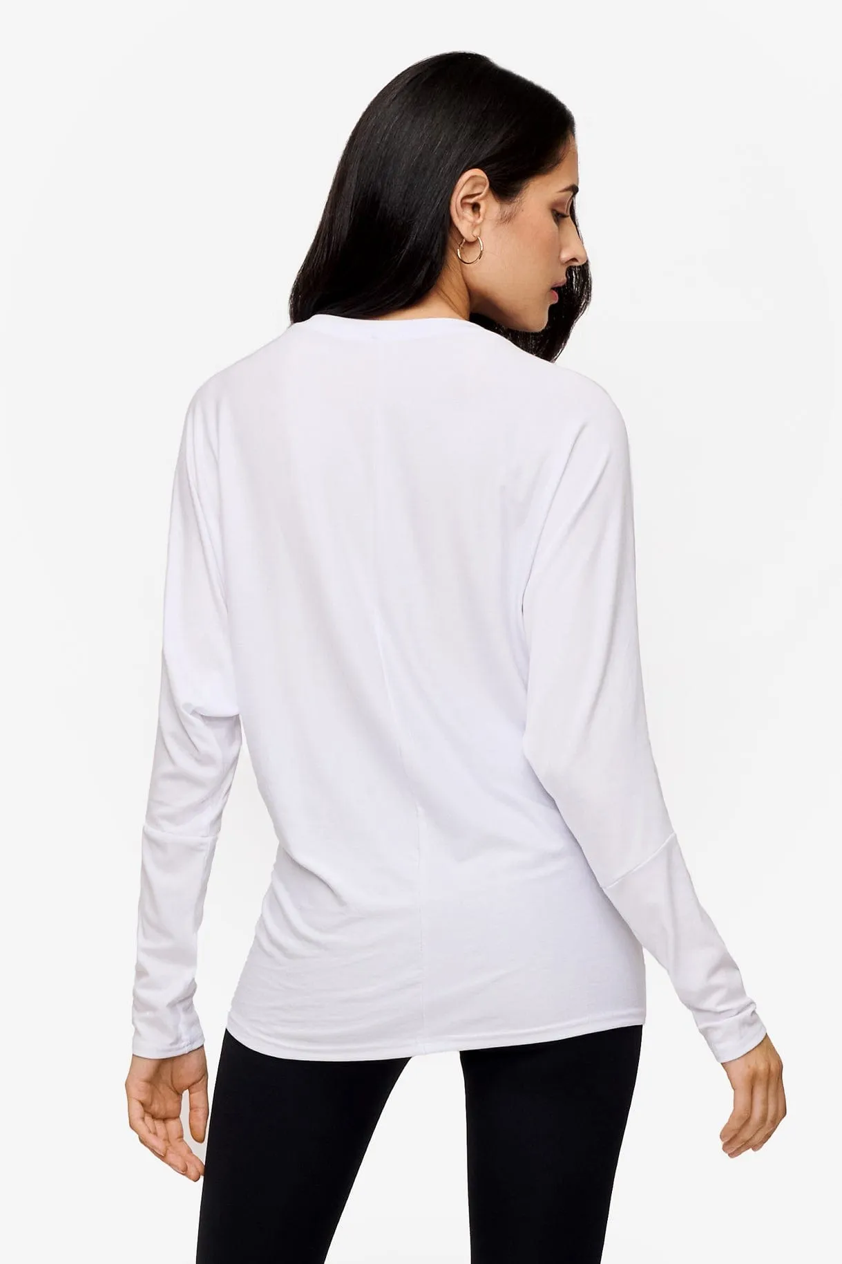Dolman Longsleeve in White sold by Daub & Design product image thumbnail 4
