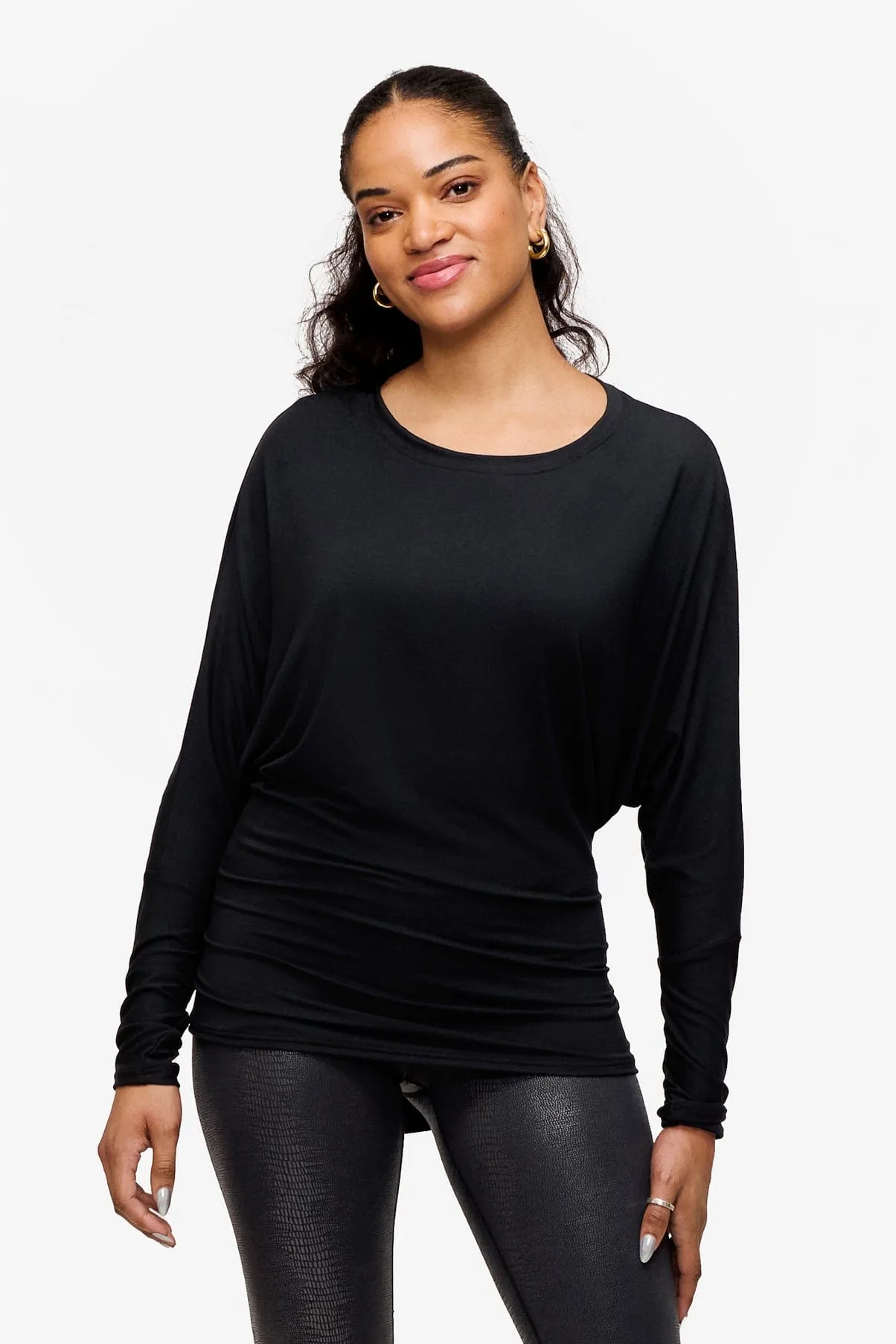 Dolman Longsleeve in Black sold by Daub & Design