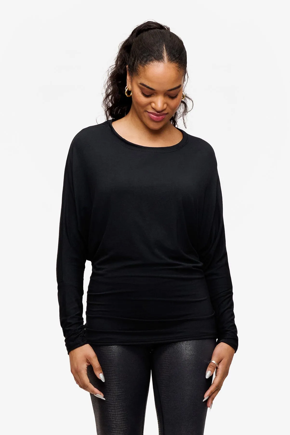 Dolman Longsleeve in Black sold by Daub & Design product image thumbnail 4