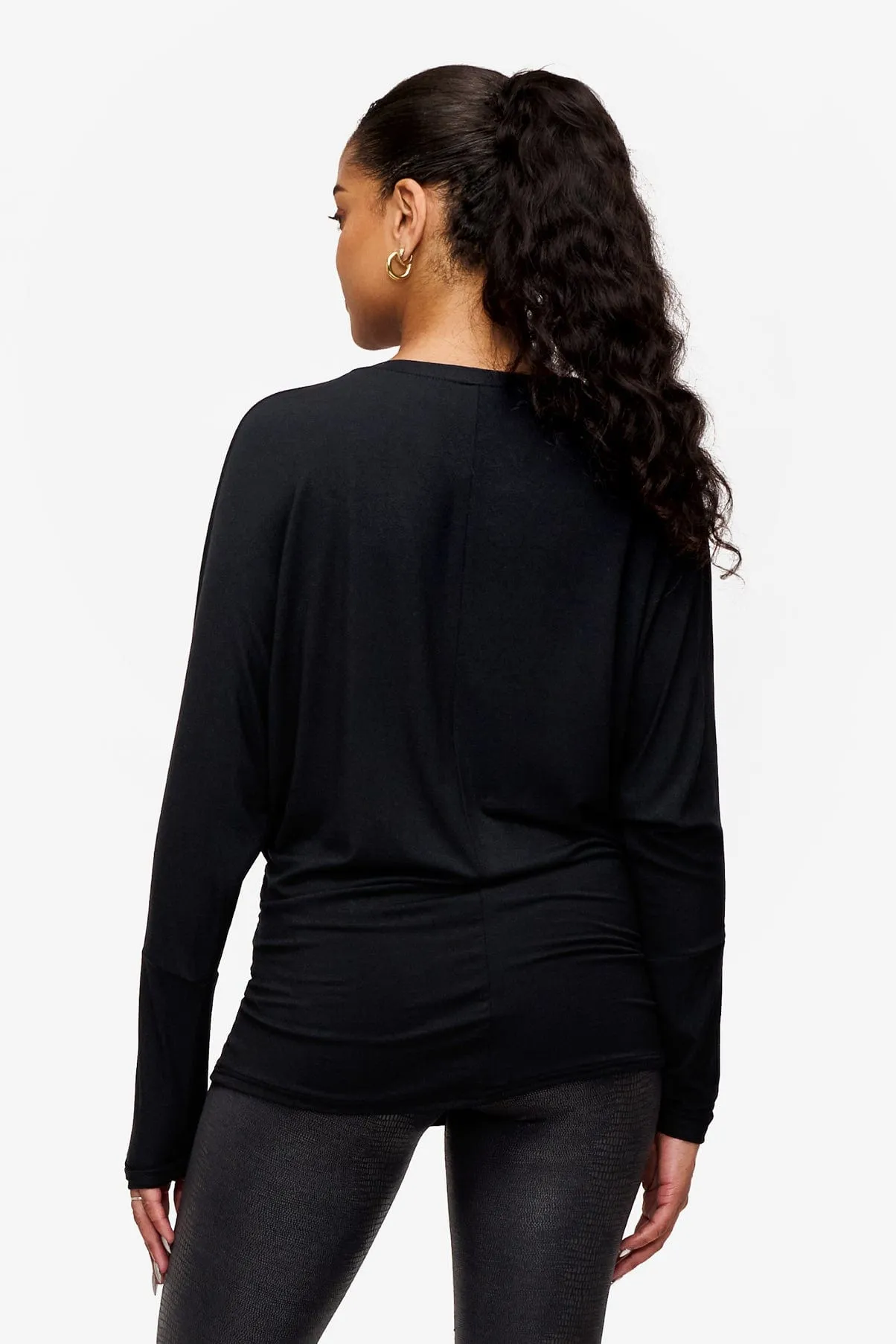 Dolman Longsleeve in Black sold by Daub & Design product image thumbnail 3