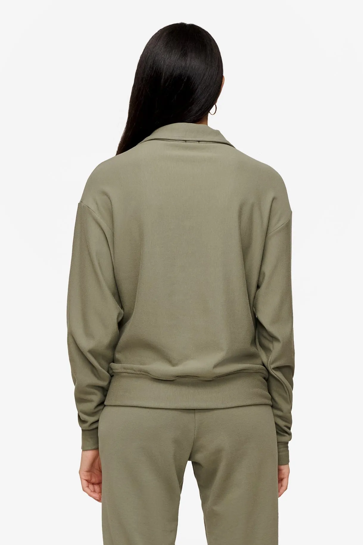 Freedom Half Zip Sweatshirt in Vetiver sold by Daub & Design product image thumbnail 3
