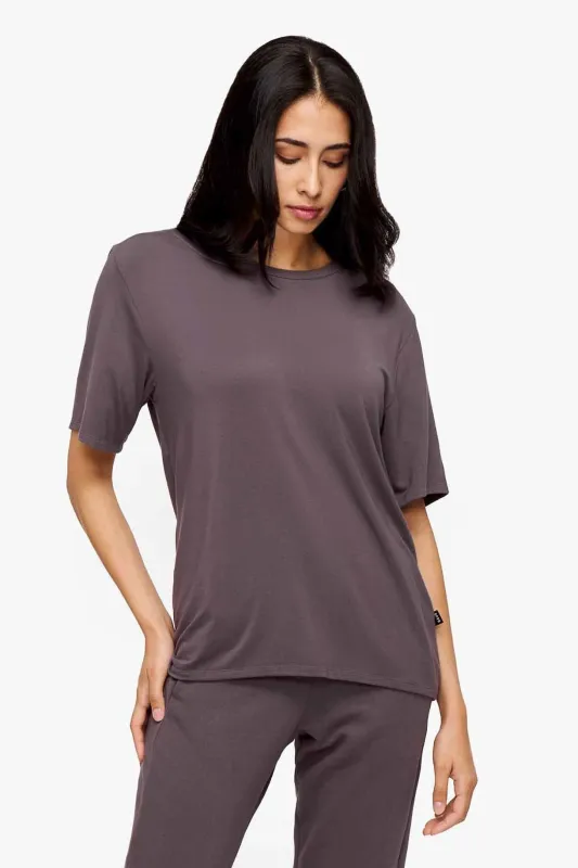 The Weekend Tee in Sparrow sold by Daub & Design