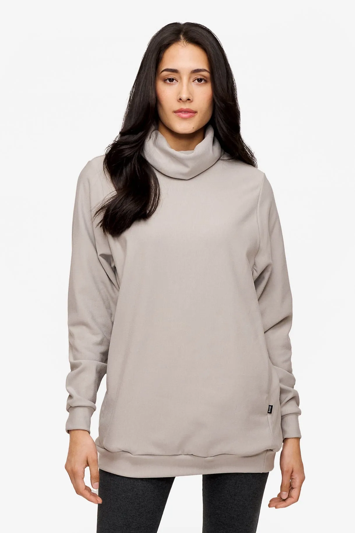 Turtleneck Tunic in Dove sold by Daub & Design