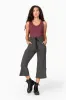 Freedom Wide Leg Crop in Dark Heather Grey sold by Daub & Design