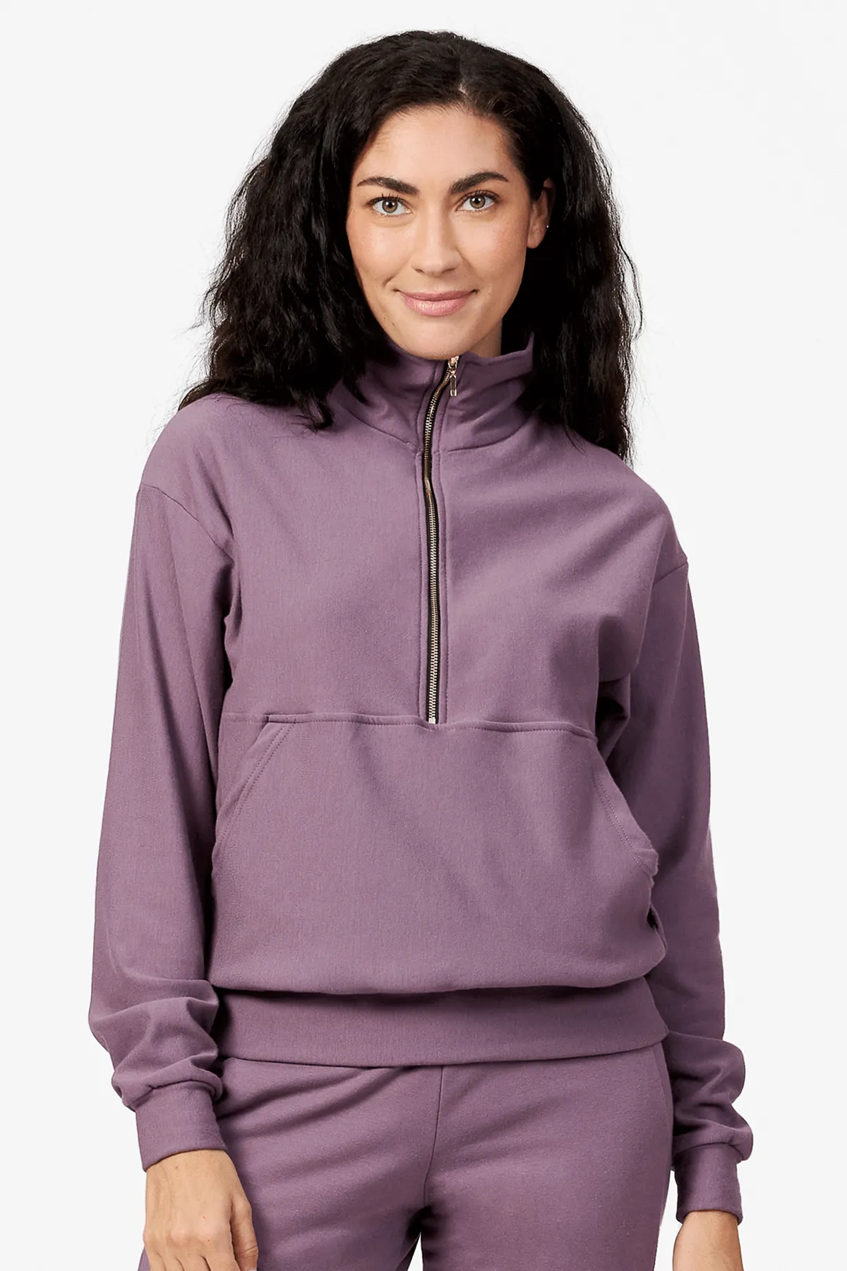 Freedom Half Zip Sweatshirt in Ephemera sold by Daub & Design