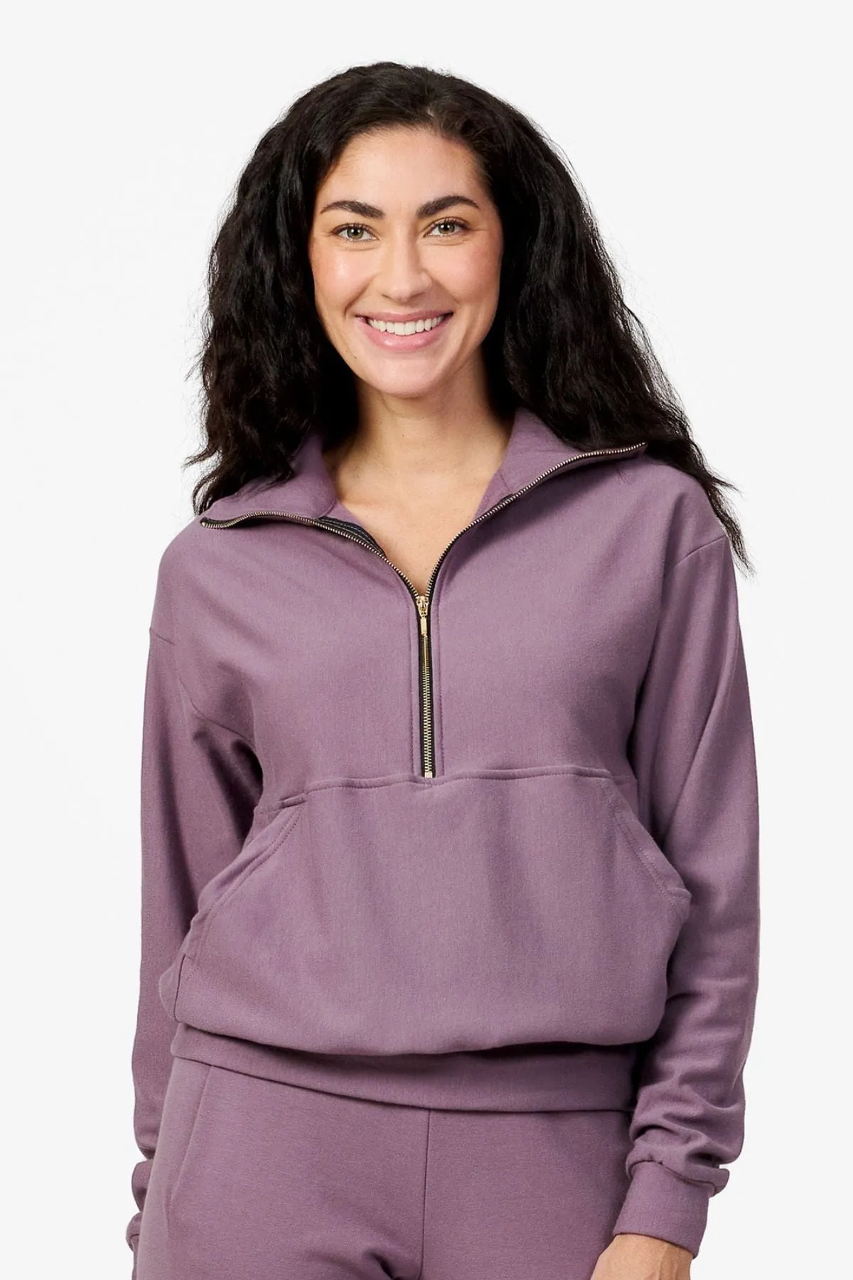 Freedom Half Zip Sweatshirt in Ephemera sold by Daub & Design product image thumbnail 3